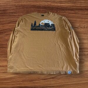 Vintage Timberland Clothing Company Mens Long Sleeve T‎ Shirt Size L Graphic Tee